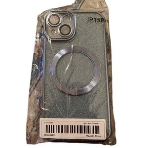 Blue Glitter IPhone 15 snap-on case